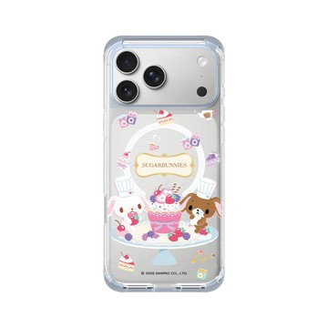 iPhone 17 Pro Max ClearX (MagSafe 兼容) 冰透藍 - 三麗鷗-蜜糖邦尼 Sugarbunnies - 咖啡廳下午茶
