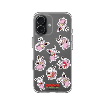 iPhone 17 Clear Case（相機按鈕） 透明 - Courage the Cowardly Dog膽小狗英雄 - 驚嚇表情包