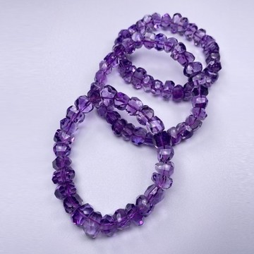 【肯爸水晶嚴選】巴西天然紫晶礦型手珠8A