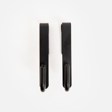 INK鐵製烤漆櫥櫃門板掛勾x2入 黑