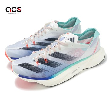 adidas 競速跑鞋 Adizero Adios Pro 3 M 男鞋 白藍 回彈 橡膠大底 馬拉松鞋 愛迪達 IE6237