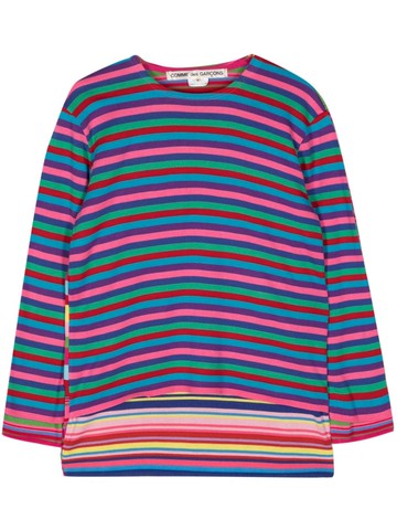 Comme Des Garçons - striped layered jumper - women - Acrylic/Wool - XS - Pink