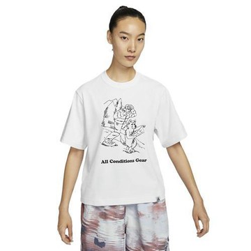 【下殺】Nike 短袖上衣 女裝 印花 寬鬆 米白【運動世界】FV7326-121