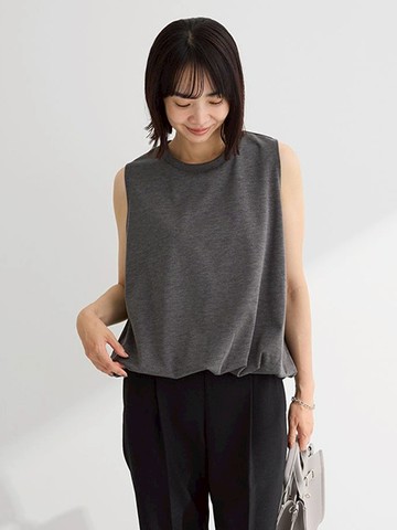 鬆緊下擺蓬鬆氣球無袖上衣(06000862800) - Green Parks