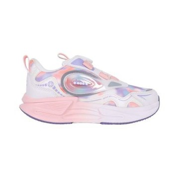 DIADORA 女中童幻彩轉扣避震跑鞋-超寬楦-旋轉扣 運動 休閒 童鞋 DA1621592 白紫粉紅
