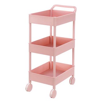 KEYWAY大車輪推車三層AQ603-2粉紅/518x345x898mm//DIY商品
