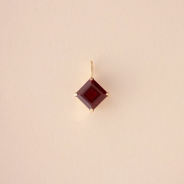 【 ARTE WHITE 】K18 方形石榴石吊墜 1.51ct