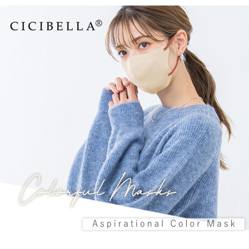 CICIBELLAで購入した不織布マスク，血色マスク，立体マスク，ヘーゼルナッツ ままならなかっ