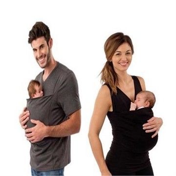 亞馬遜ebay速賣通wish 袋鼠爸爸多功能 圓領短袖休閑T恤