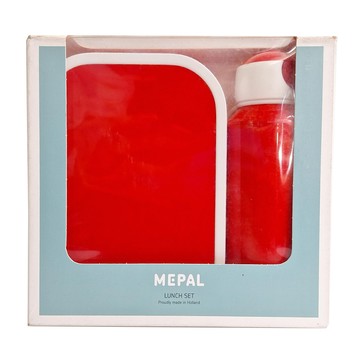 MEPAL 兒童水壺餐盒組  紅色  1組  水壺 + 餐盒