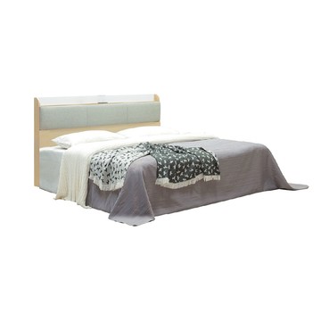 ASSARI-原木雙色貓抓皮床頭片-雙人5尺