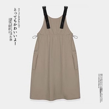 🎉限時出清６折🎉中大尺碼 吊帶裙 復古休閒可收腰純色吊帶裙【063139】APR24｜3色  19LADY〔現貨〕《售出不退換》《不適用折價券與會員折扣》