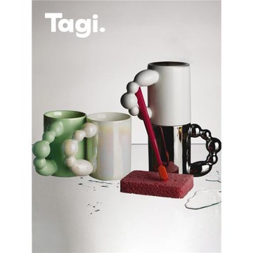 Tagi.Tanghulu旋轉球手柄磨砂咖啡陶瓷珍珠糖葫蘆杯馬克杯