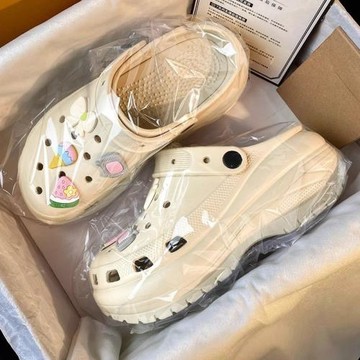 白敬亭同款厚底踩屎感洞洞鞋女防滑防臭夏外穿增高包頭沙灘涼拖鞋
