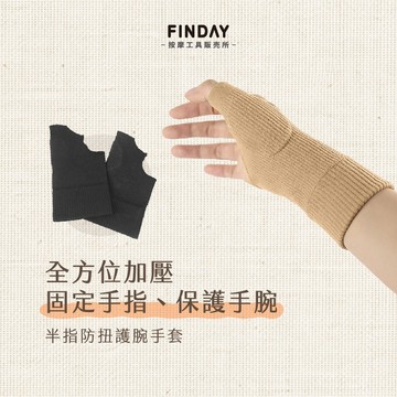 ﹝FINDAY﹞半指防扭護腕手套【現貨】｜護手腕 護腕套 護手手套 防繭套 手套護腕 拇指護腕 固定手腕 半指護腕手套