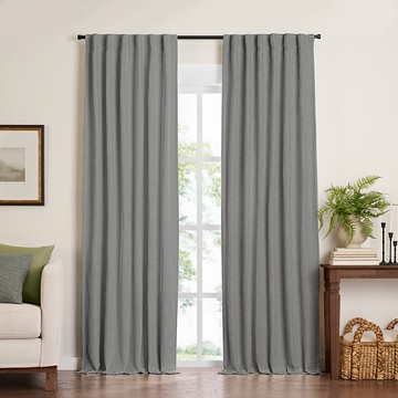 Elrene Home Fashions Harrow Solid Texture Blackout Window Curtain Panel, 52 x 108