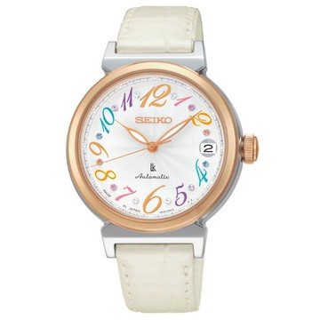 Seiko 精工錶 Lukia 4R35-00J0W(SRP864J1) 雙色晶彩機械腕錶/白面 34.6mm