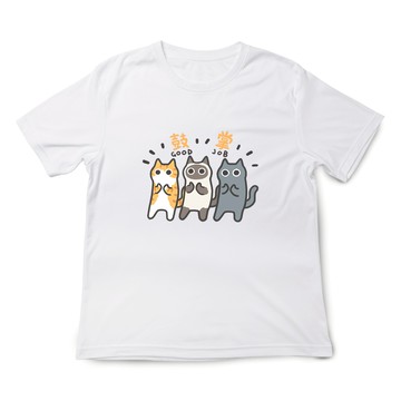 JZ TEE 貓咪-好棒棒 印花短袖T恤