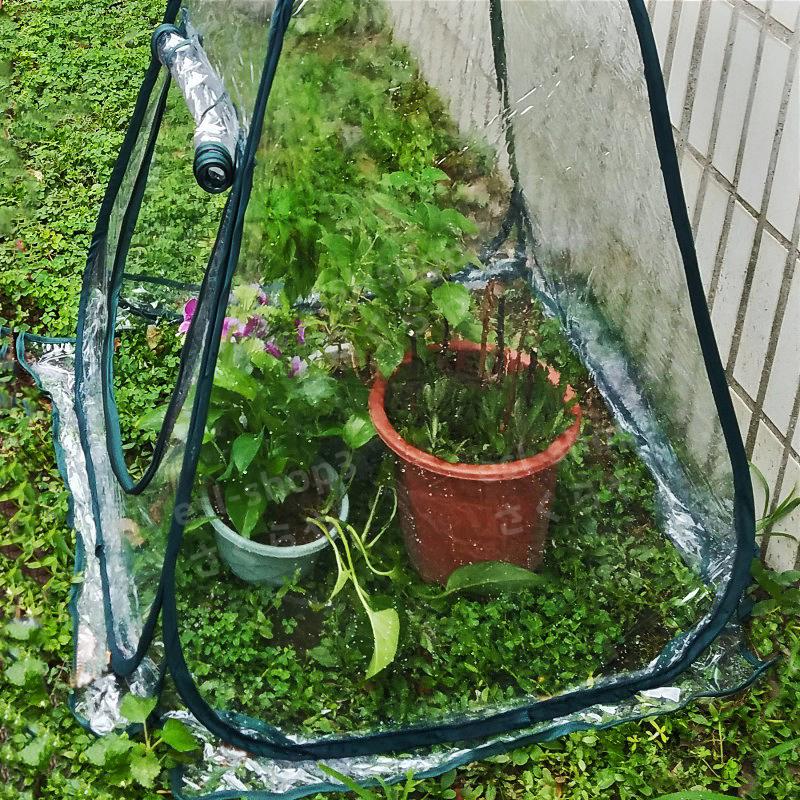 ミニビニールハウス　防水温室　植物温室ハウス　フラワーポットカバー　防霜バルコニー　花小屋