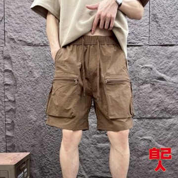 【自己人】男生短褲 休閒短褲 潮流男運動褲 新款速乾短褲 寬鬆時尚 五分褲 沙灘褲 跑步褲 健身褲 APJ335