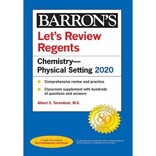 Let's Review Regents: Chemistry--Physical Setting 2020 (Barron's Regents NY)