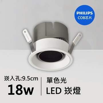 18W防眩光崁燈｜QC-20172W-飛利浦芯片