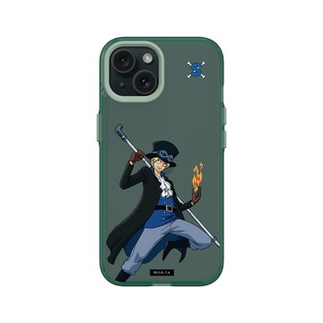 iPhone 15 Clear 憂墨綠 - 航海王 One Piece - 角色系列-薩波