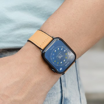 【SwitchEasy 魚骨牌】Hybrid矽膠真皮錶帶-Apple Watch