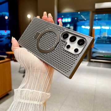 360支架 散熱殼 Magsafe磁吸 防摔殼 三星手機殼 適用 三星S25  S24 23 22 Ultra 手機殼