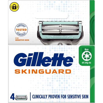 吉列SkinGuard紳適系列刮鬍刀頭4刀頭