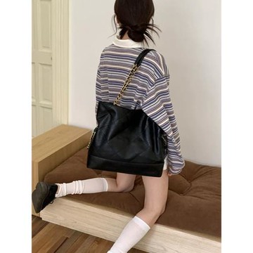 2025韓系ins輕奢菱格鏈條設計托特包時尚百搭通勤大容量單肩包包