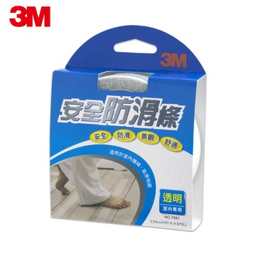 3M 7681 安全防滑條室內專用-透明(2.54CMx4.5M)