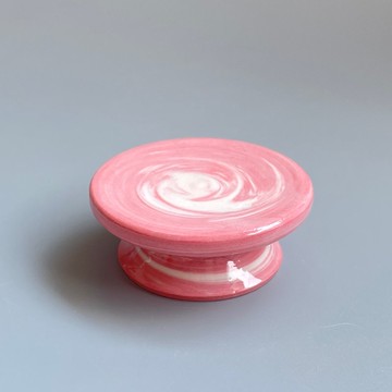 @studio_florero  粉紅絞胎小高臺|蓋置|燭台|練上げ