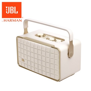 JBL Authentics 300 可攜式語音無線串流藍牙音響(白色)