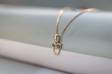 14K Owl Pendant 貓頭鷹項鍊