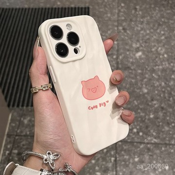 ✨限時下殺✨簡約可愛小豬iPhone16promax手機殻蘋果15PRO軟11/12趣味14防摔13