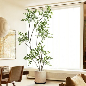 開公司票/免運 南天竹大型仿真綠植高端輕奢室內客廳仿生植物落地裝飾花盆栽擺件 LPS/AL9/11 公司貨 快速出貨