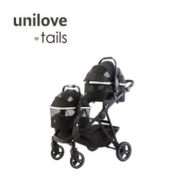 unilove.tails 英國 Dlxtour好好推雙籃寵物推車 - 中提籃M+小提籃S