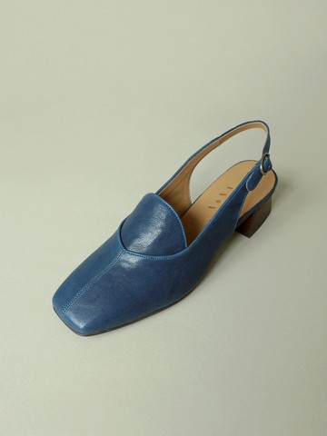 Block Heel Slingback Loafers_Indigo