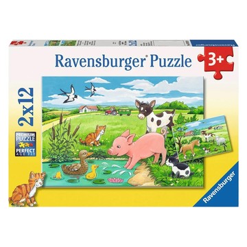 維寶拼圖 動物寶寶農場 2 x 12片 兒童益智拼圖玩具 培養認知能力與手眼協調  1組