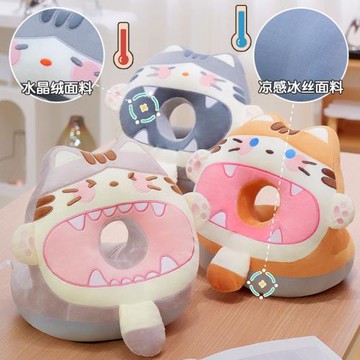 大嘴貓午睡枕午睡枕小學生趴睡枕辦公室午休枕女生趴枕睡覺枕頭
