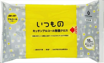 【 服部製紙 】 廚房酒精除菌濕巾 15片裝【108組】嬰兒濕紙巾 日本必買 | 日本樂天熱銷