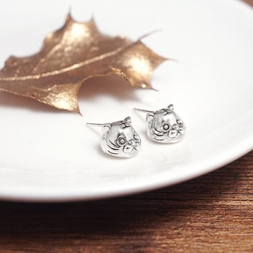 俏皮虎寶寶 老虎 925純銀耳環