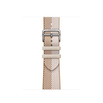 Apple Watch Hermès - 42 公釐 Écru/Écru 淺米色配淺米色 Toile H Double Jeu 錶帶