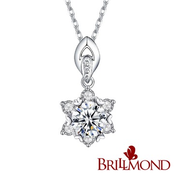 【BRILLMOND】 GIA 天然鑽石 30分 D/VVS1 PT950鉑金雪花墜(D/VVS1 H&A PT950鉑金台)