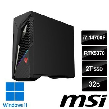 MSI微星 Infinite S3 14NVP7-2884TW RTX5070 電競桌機 (i7-14700F/32G/2T SSD/RTX5070-12G/Win11)(送500G行動碟)