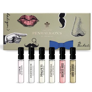 PENHALIGONS 潘海利根 典藏香氛禮盒(2mlX6)[月亮女神+狐狸+廣霍之匣+牧羊少年+公鹿+黑玫瑰]-香水航空版