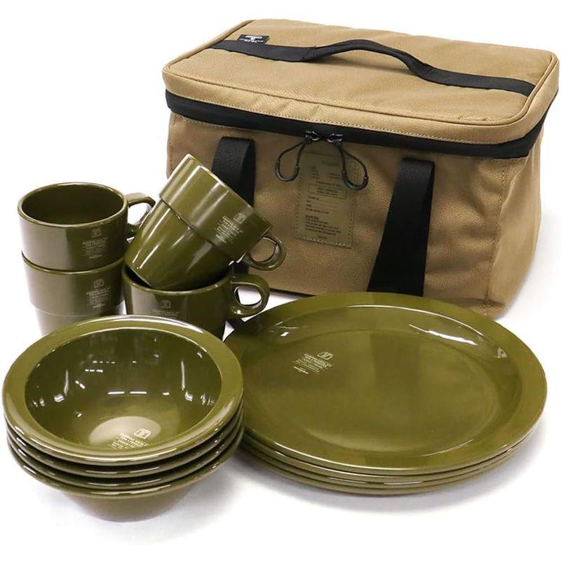 アッソブAS2OV FOOD FORCE CAMPING MEAL KIT 食器セット 4人用 982100 カーキ 65