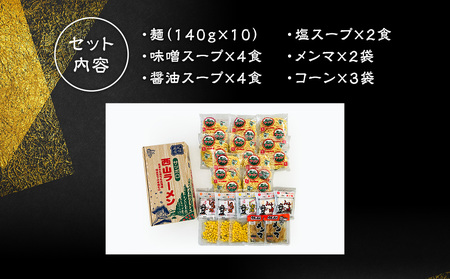 西山ラーメン　札幌名産西山ＬＬ１０食デラックスセット