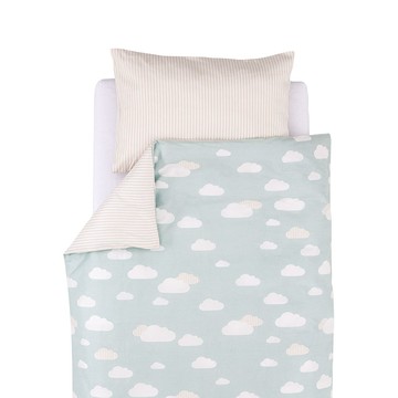 奧地利【Träumeland璀夢地】枕被套組 - 白雲朵朵